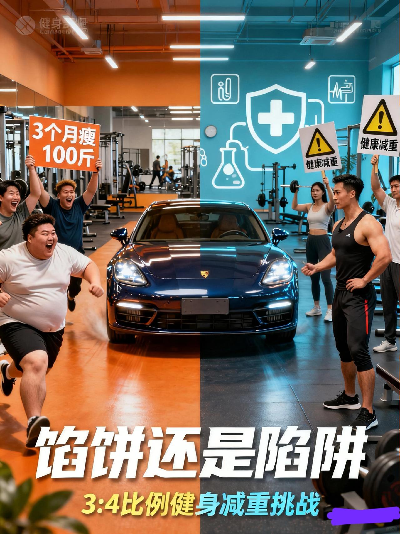 健身房放大招！3个月瘦100斤送帕拉梅拉，网友却吵翻：馅饼还是陷阱？“瘦1