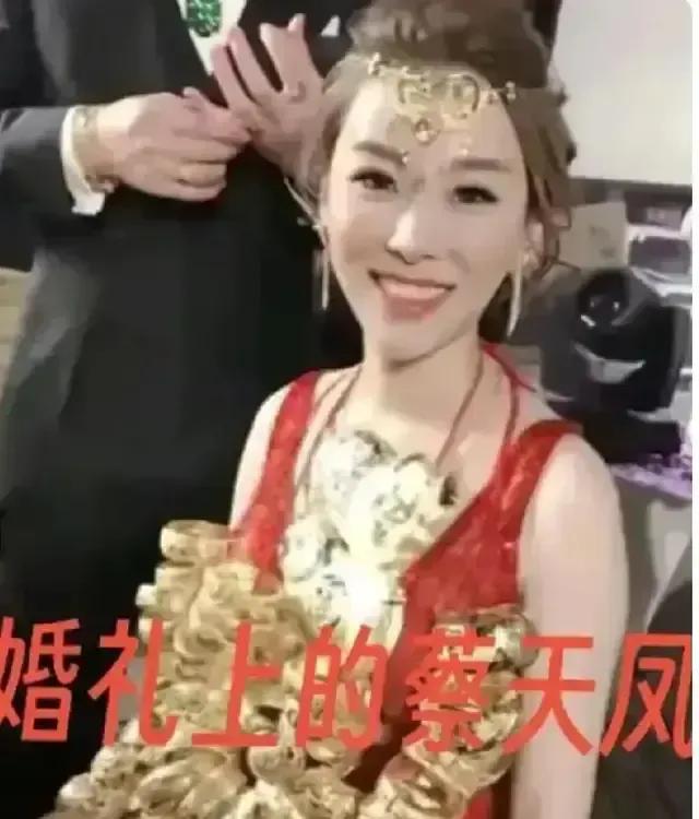 蔡天凤的二婚婚礼很隆重，穿金戴银的她终于找到幸福了。可惜年少无知的她当年和前夫