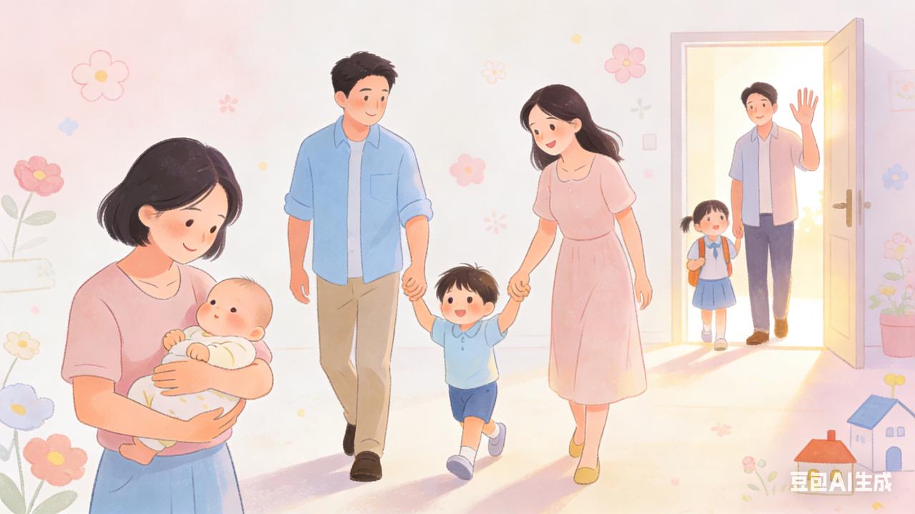 幼儿园开学第二天，许多家长面对孩子去幼儿园，真是难舍难分，孩子园内哭，家长园外哭