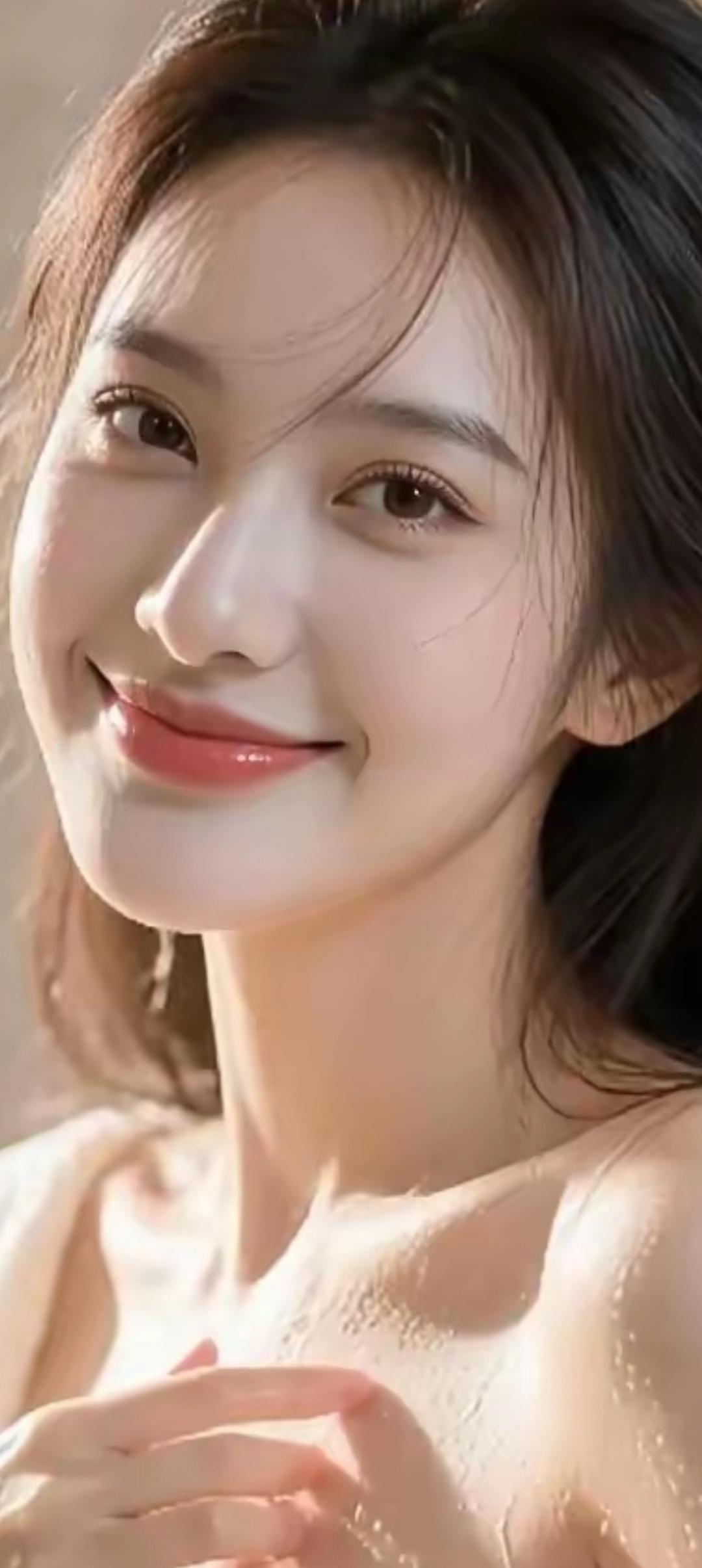 温柔微笑，暖阳洒落，岁月静好。