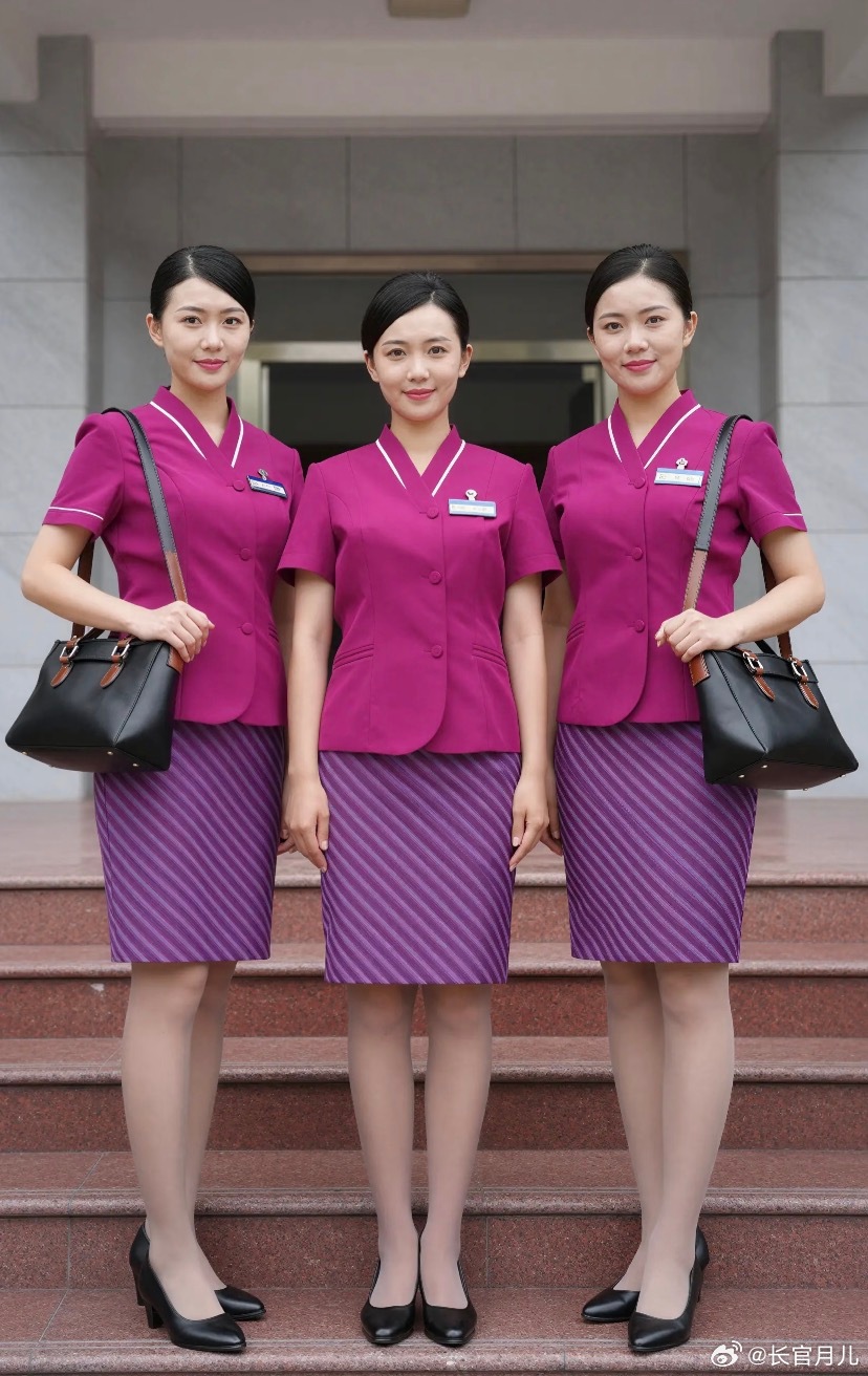 南航空姐，姐妹花。