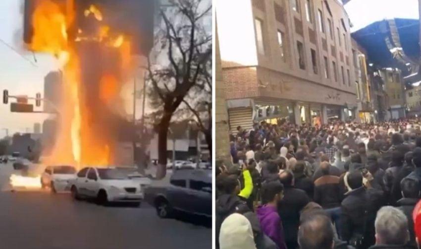 伊朗全国大规模骚乱进入第四天后加剧这场骚乱开始于三天前，当时主要是商贩和店主