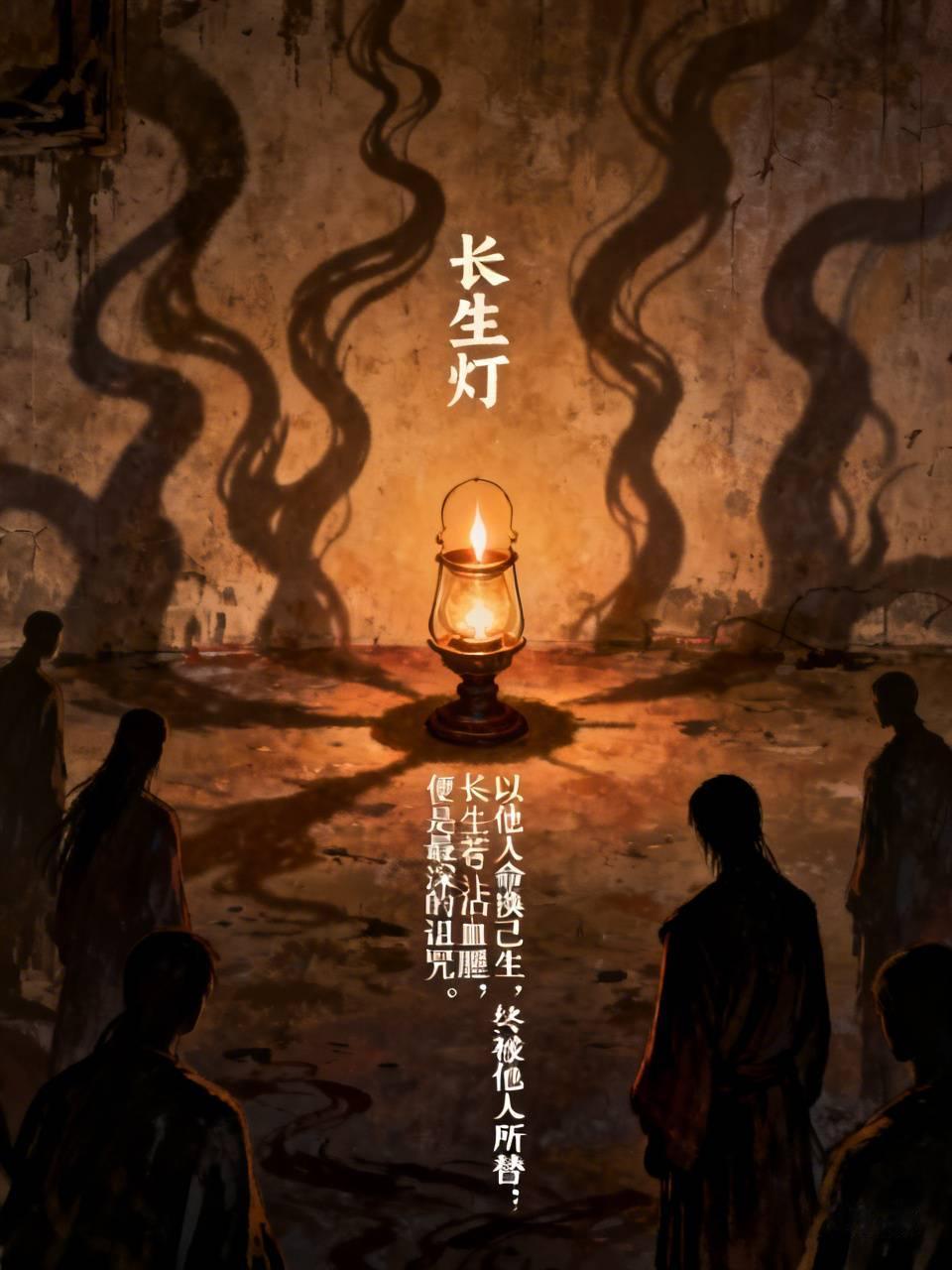江湖怪谈•荒诞志324长生灯道士点一盏长生灯，灯油是人命。权贵争相添油，灯越烧