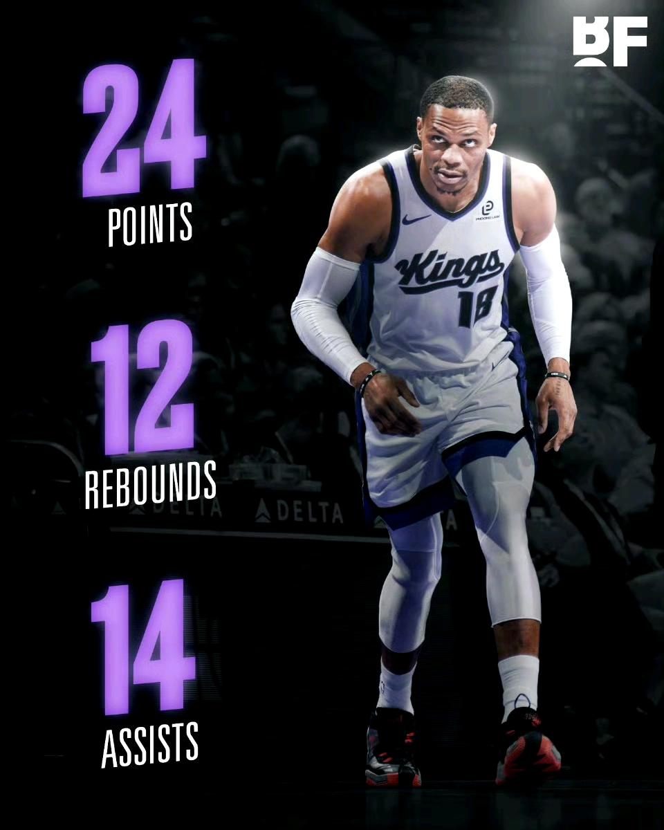 威少第207次三双来了，本赛季才4次，他身感压力巨大！想保持第一，就得尽量往