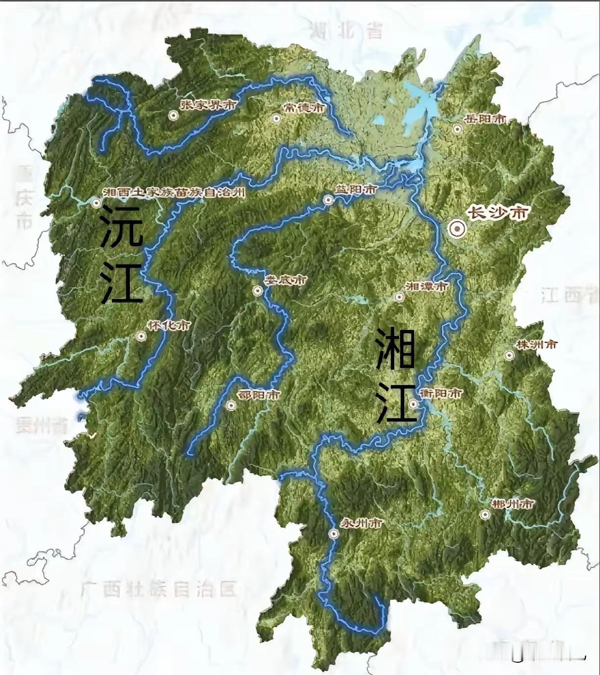 沅江才是湖南名符其实的第一大河，论长度，比湘江长，论水能资源，比湘江大，论水量，