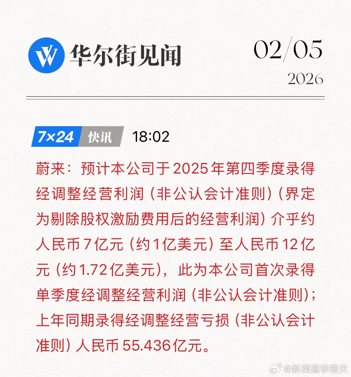蔚来四季度真的要盈利了？霸天资讯蔚来