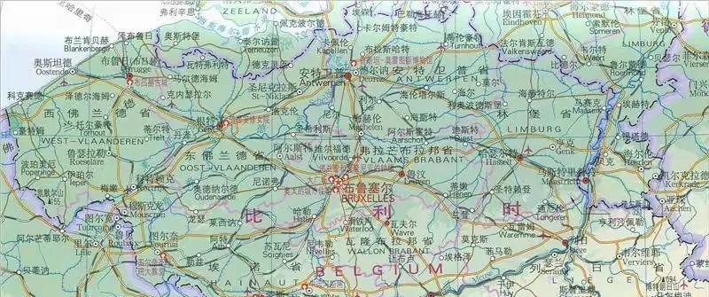 比利时与上海对比比利时位于欧洲西部沿海地区，一个欧洲国家，比利时的陆地面积是3