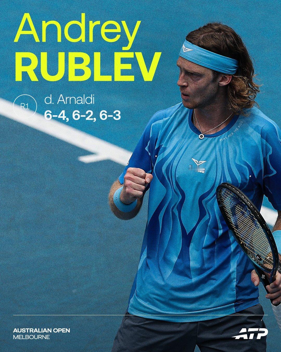 澳网2026澳网男单首轮，去年输给丰塞卡遭遇一轮游的卢布列夫，重整旗鼓以6-4