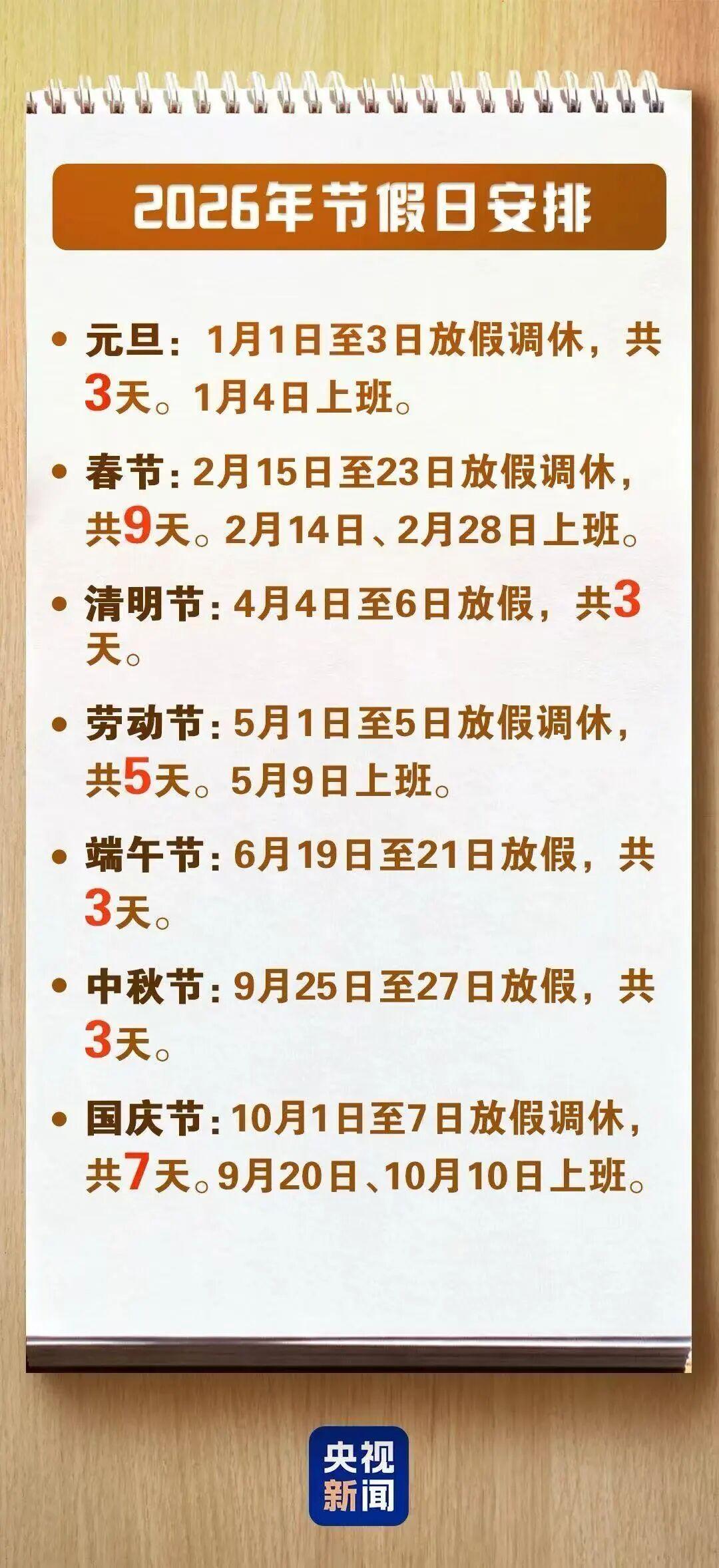 根据国务院办公厅发布的《关于2026年部分节假日安排的通知》，今年端午节放假时间