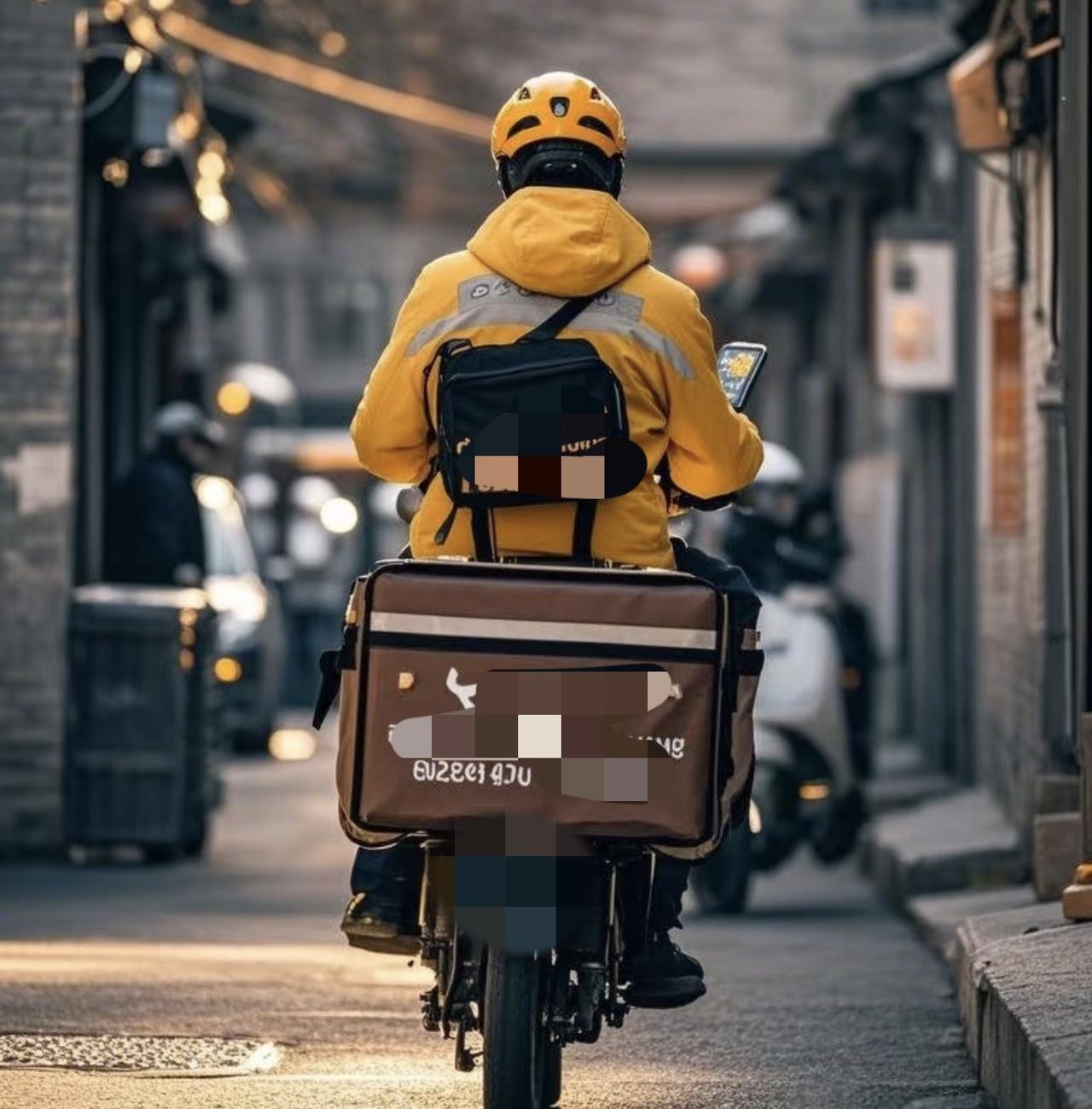 广州一个顾客，买了90斤年货。他心疼骑手，特意把订单拆成了3份，想着让3个人分担