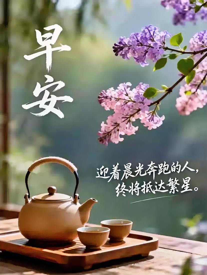 早安，追梦人。愿你如紫丁香般，绽放希望的晨光。🌞🌼