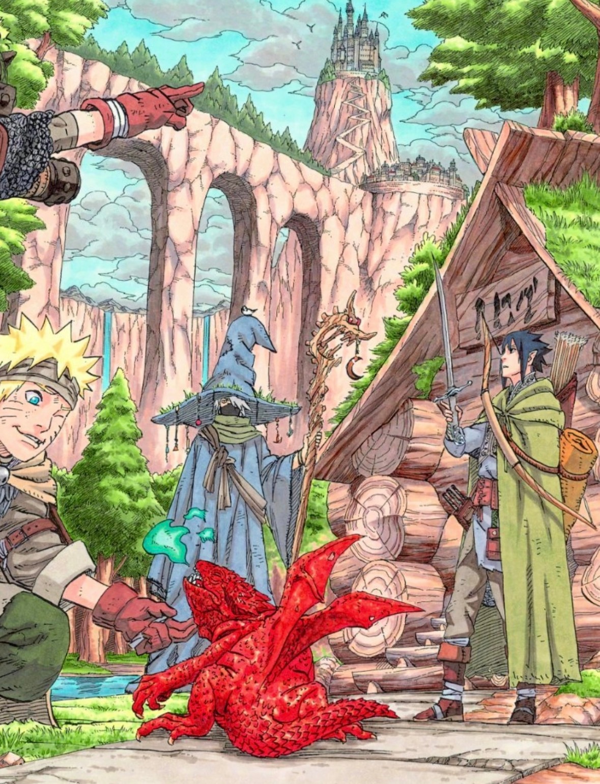 岸本会画就多画，出这个题材番外我冲爆左滑！看图猜职业和技能～鸣人有剑盾，应该是战