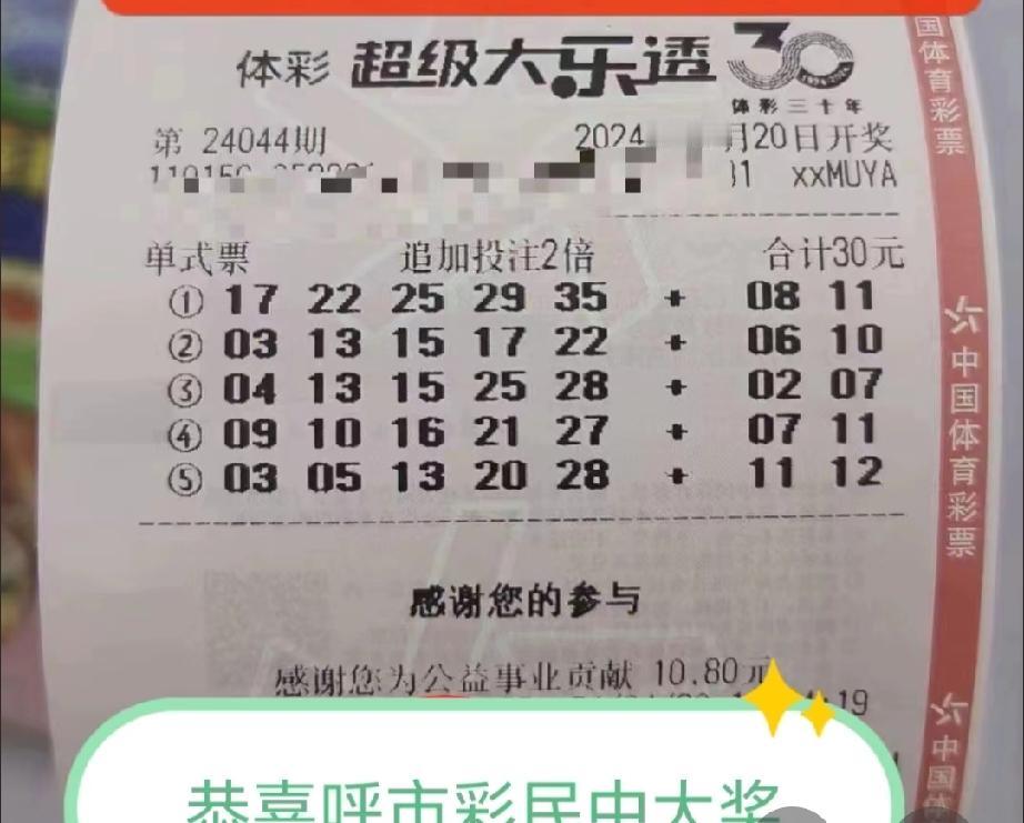 12月18日晚，福彩双色球第2025146期开奖，巴彦淖尔市乌拉特中旗一