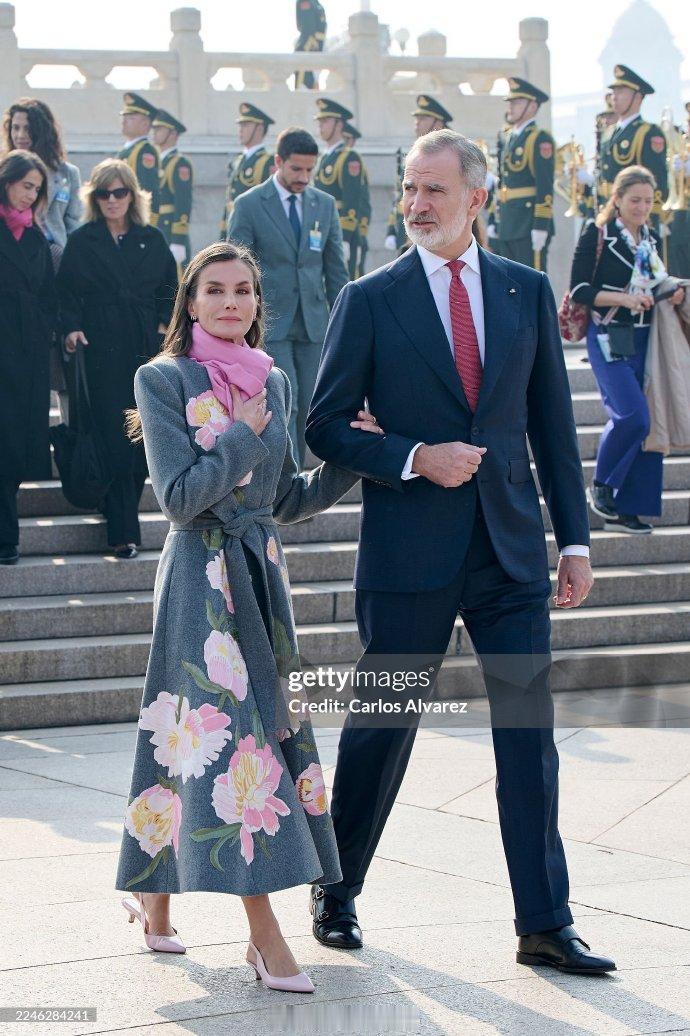 对我国的国事访问进入第二天，今天也是西班牙国王菲利普六世和王后莱蒂齐亚这趟访问的