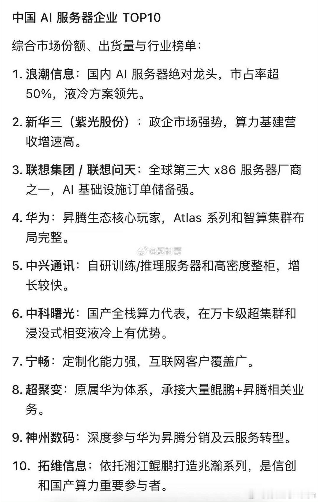 中国AI服务器