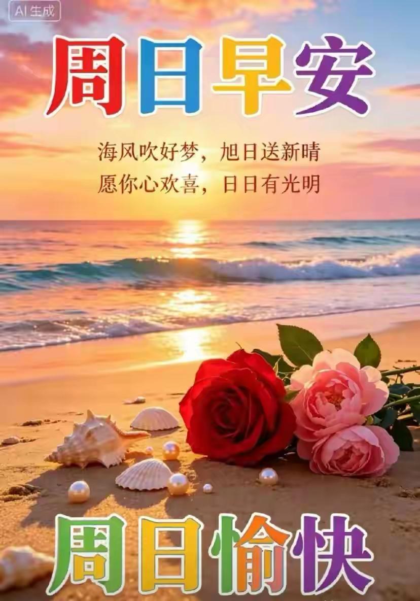 愿周日晨起有清风入怀，愿日日有安稳相伴。送你清风，拂去一周疲惫；送你淡
