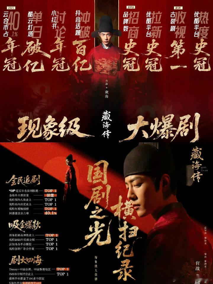 藏海传年度全榜第一CCTV认证断层第一的电视剧现象级大爆剧《藏海传》：全面登顶