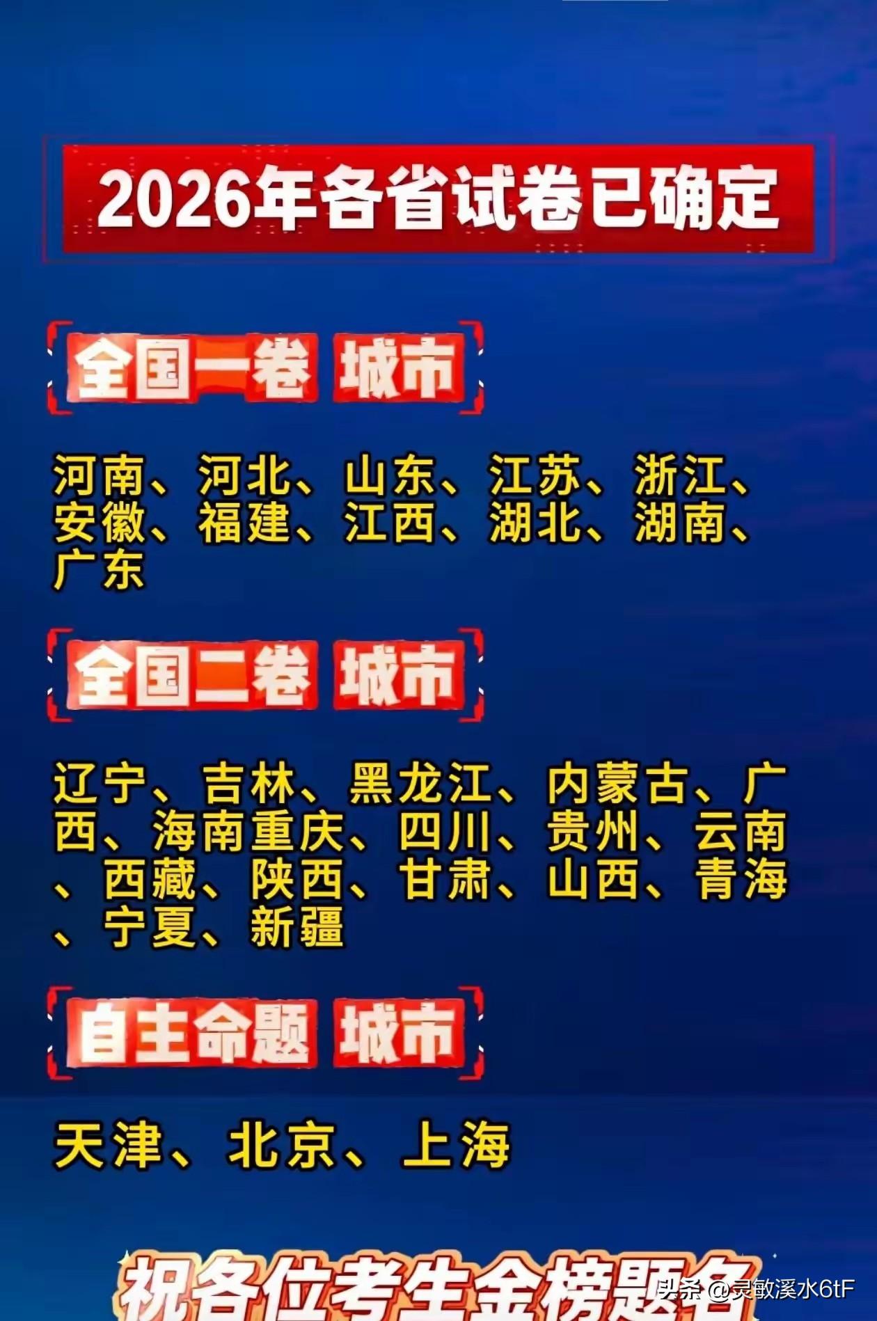 为啥高考不全国一张卷子？看这张分卷图就懂了。河南、山东、广东这些考生扎堆的省份