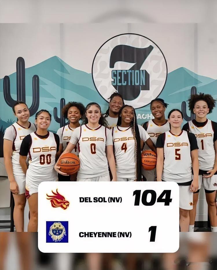 这是在打斯诺克吗？美国一高中女篮比赛打出104-1的悬殊比分!据美国媒体报道