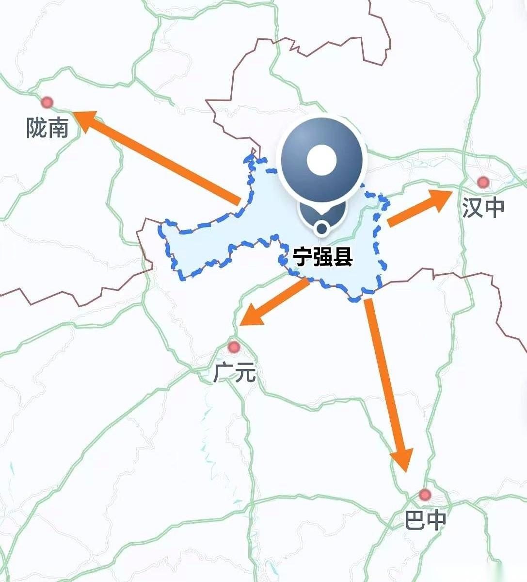 74公里到广元，99公里到汉中。你知道这意味着什么吗？这意味着一个叫宁强的小