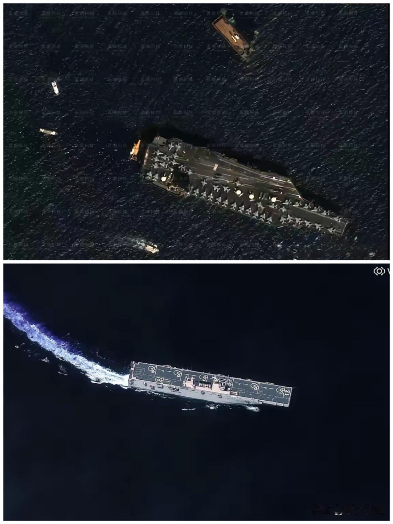 中美“卫星战”这轮中国胜前几天美国卫星公司公开了我军075在红海训练的卫星实拍