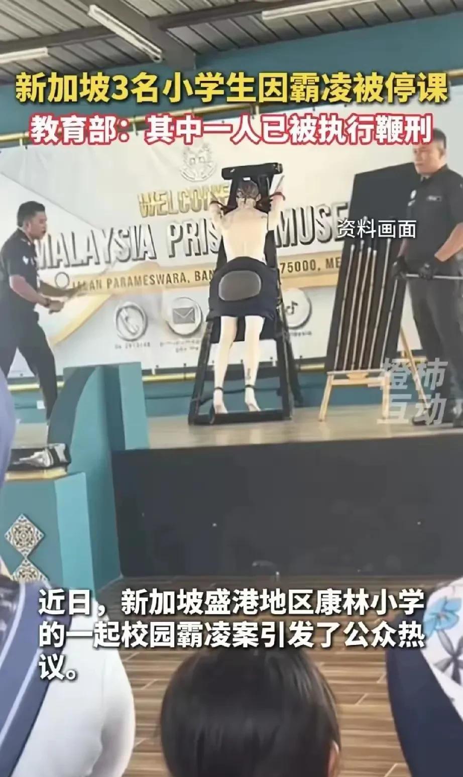 新加坡九岁男孩霸凌同学，最后屁股也挨鞭子了，这样的事情，我们有些人都不理解，但是