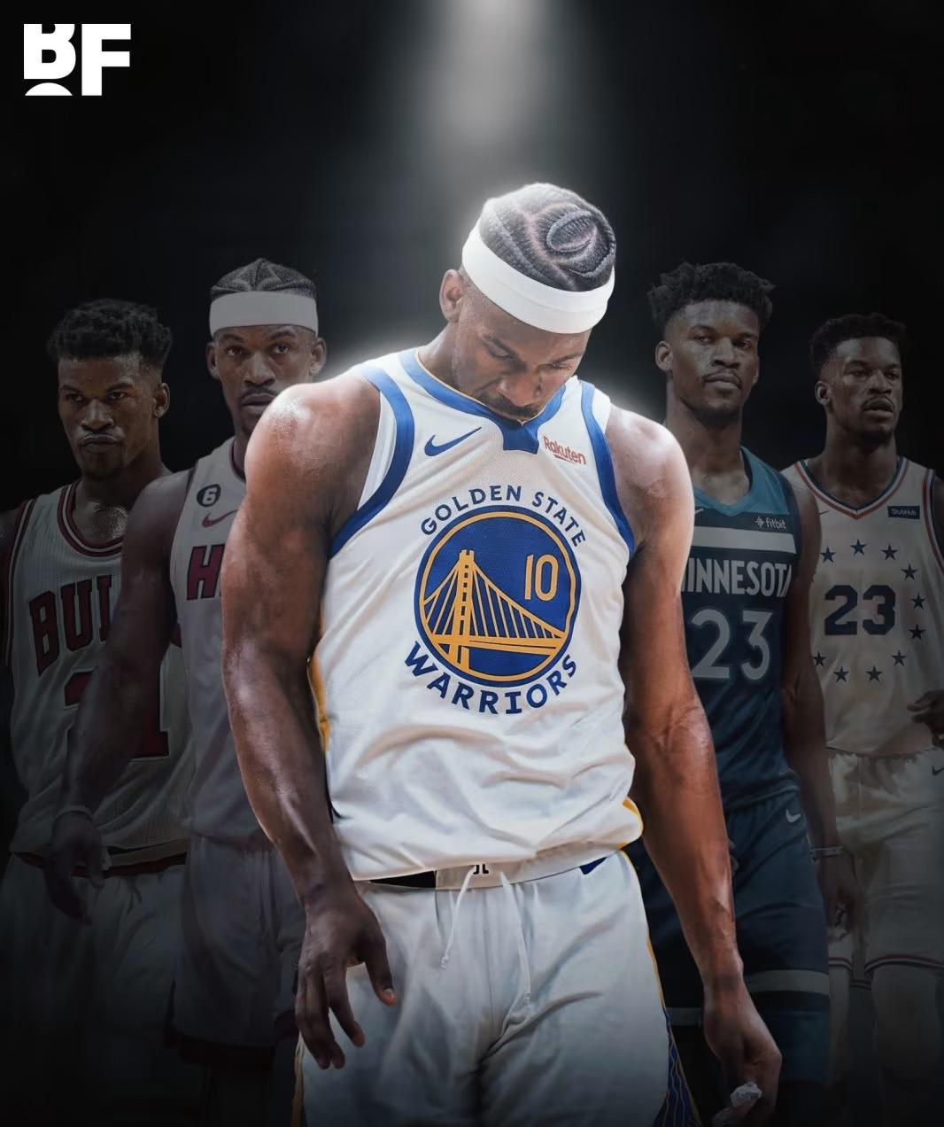 吉米·巴特勒表达了他对勇士队10胜10负战绩的不满😬“我们不卡位，也不看球探