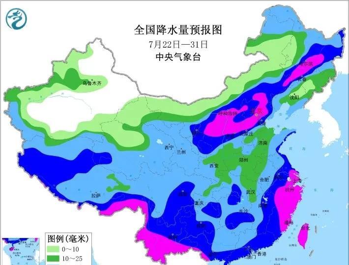 【中期天气预报】根据中央气象台最新的预报预计未来10天我国：北方降水频繁，特别