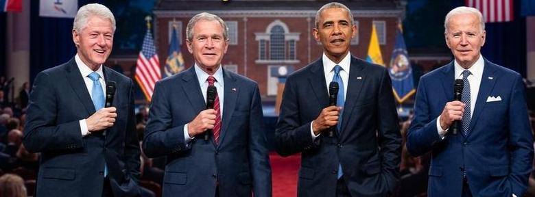 美国的四任前总统吹响倒特朗普的集合号，特朗普中期选举面临危险。特朗普绕开美国国会