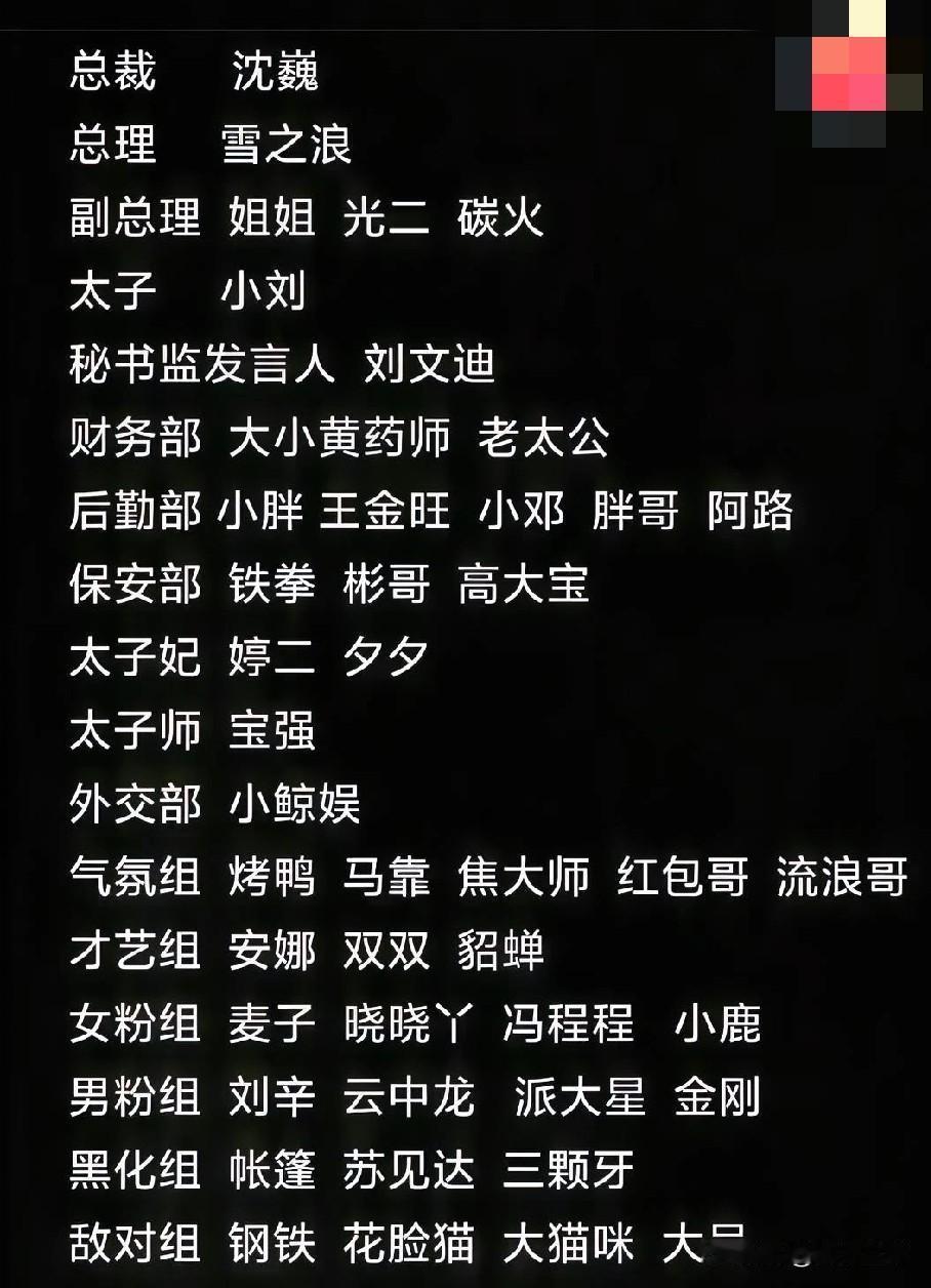 沈巍老师团队成员一览表。哪有什么一夜爆红，背后都是团队作战！就拿“流浪大师”沈巍