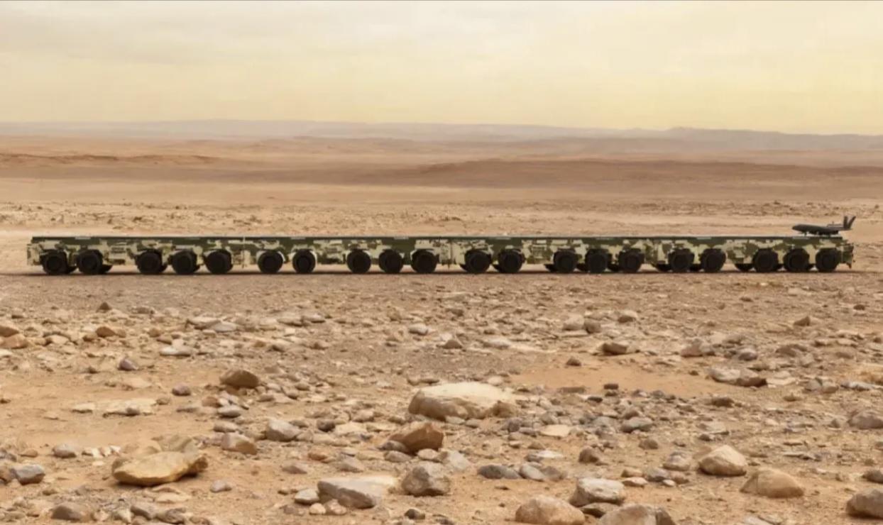 就是这种卡车式电磁弹射器！在陆地上可以弹射大型无人机，解决在没有跑道的地方弹射无