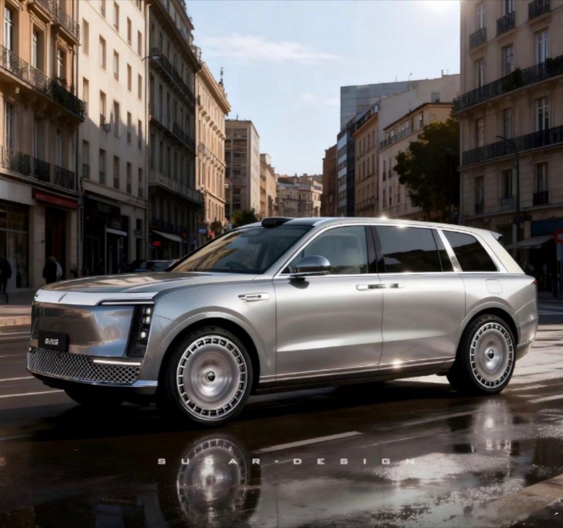 尊界suv这么快渲染图都被网友做出来了别说看着确实尊就是不知道是不是长这样，动力