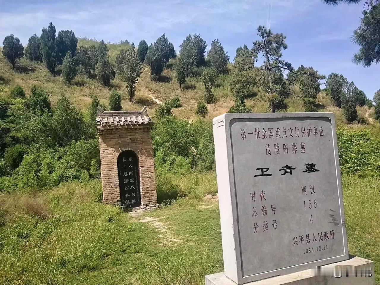 大名鼎鼎的卫青，不是他的墓，连个路都没，更别说圈起来收钱了！20年前在上学，