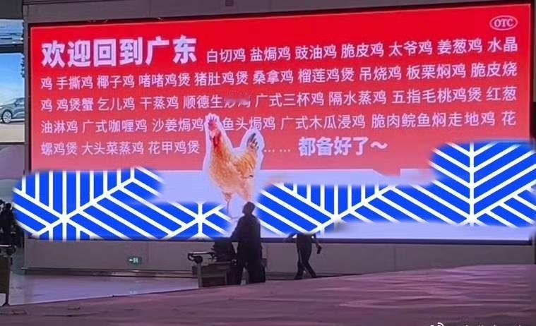 广东人是真的爱吃鸡啊，他家欢迎游子回家过年的广告语都是满屏和鸡有关的美食，简直叹