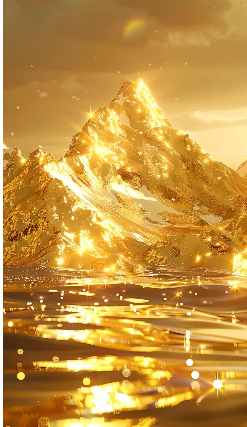 暴富壁纸：连绵不断的金山！祝您大雪快乐！日日暴富🥰