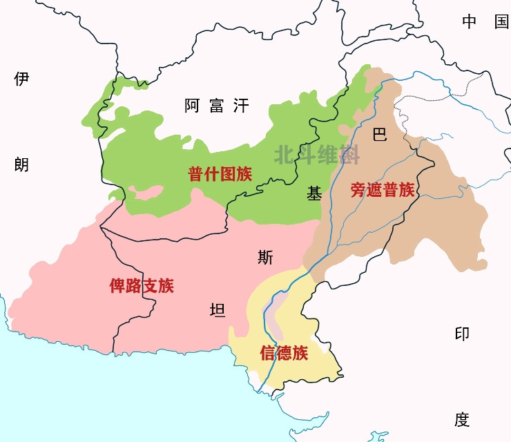 巴基斯坦是一个散装国家。看巴基斯坦的民族分布地图，可以看出巴基斯坦主要由四大民族