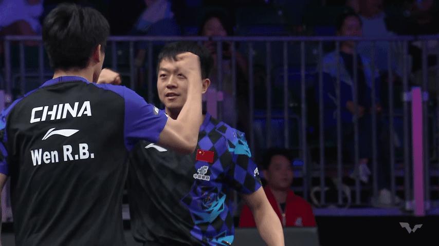 2026WTT美国大满贯，袁励岑温瑞博男双夺冠名场面🔥多机位慢放庆祝动作，两