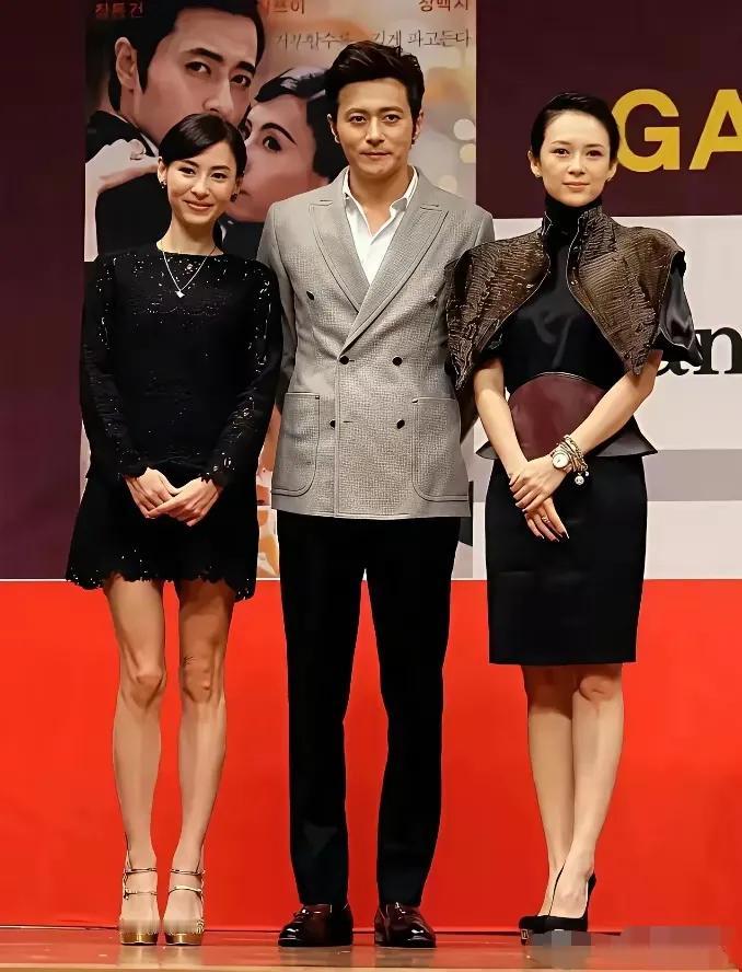 张东健、章子怡、张柏芝三位大咖站一起，气场全开，我竟然在现场偶遇了他们！张东健有
