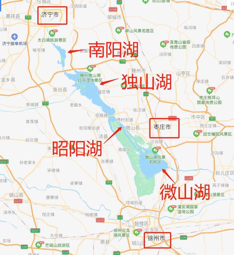 关于微山湖的划分，建国以后是划归山东省济宁市，部分属于枣庄。微山湖的湖面，由山东