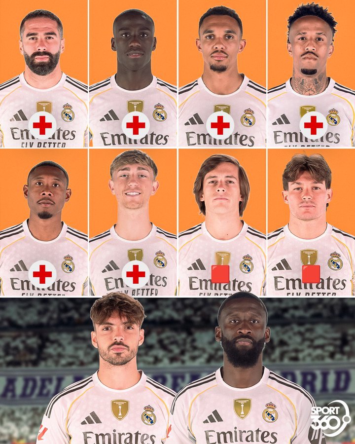 球队后卫情况：•阿拉巴：接近复出•赫伊森：恢复中•卡瓦哈尔：预计明年1月复