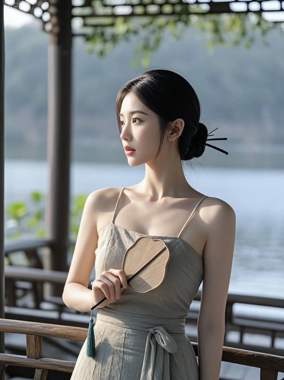 她的一举一动，都带着岁月的静好