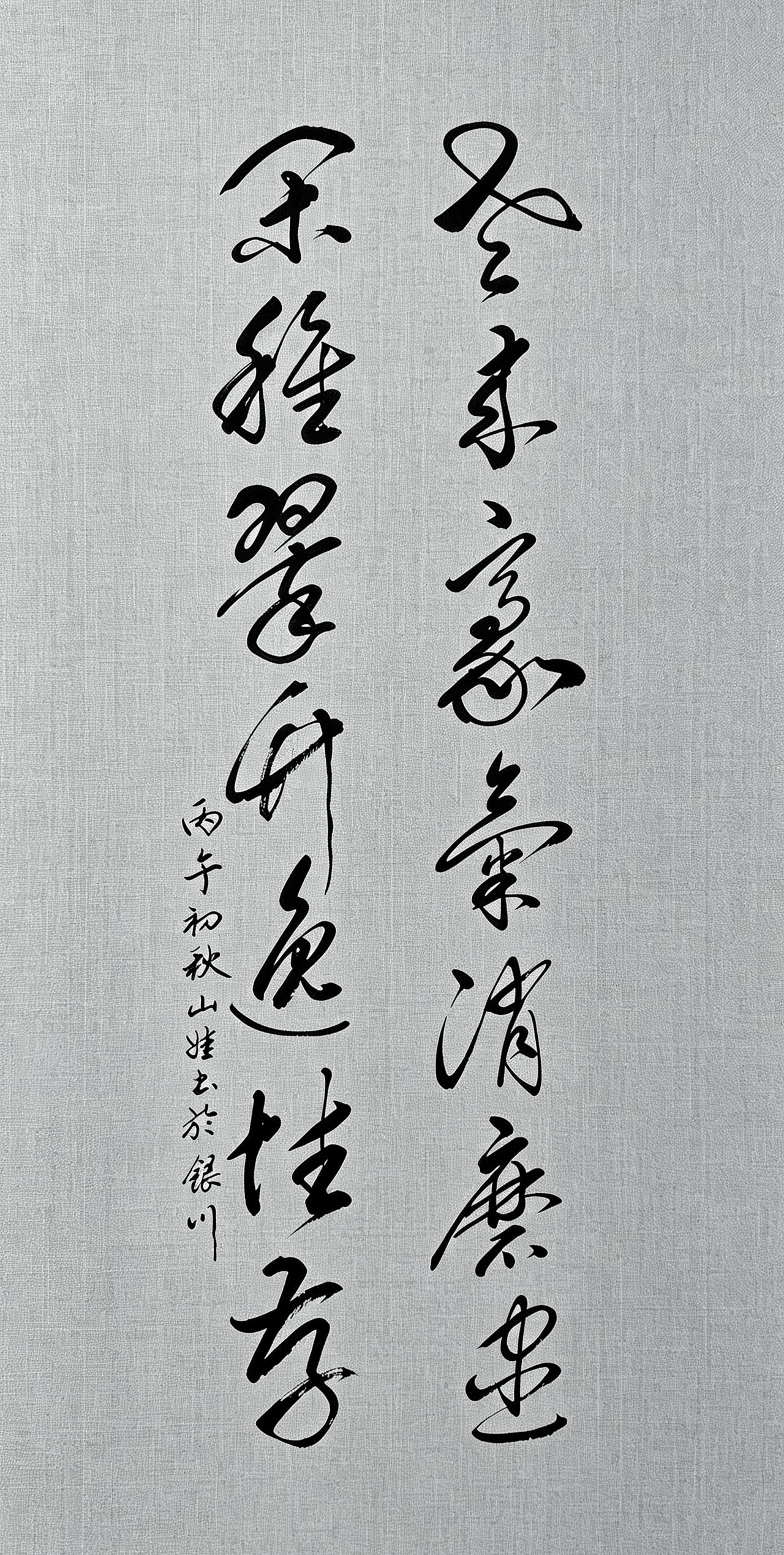 谁能看懂这幅草书里，藏着多少中年人说不出口的心情？一联“老来豪气消磨尽，闲种翠