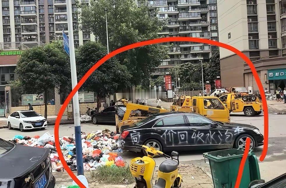 贵港现在满街都是拖车和高价收水泡车的广告这波给二手车贩子赶上了