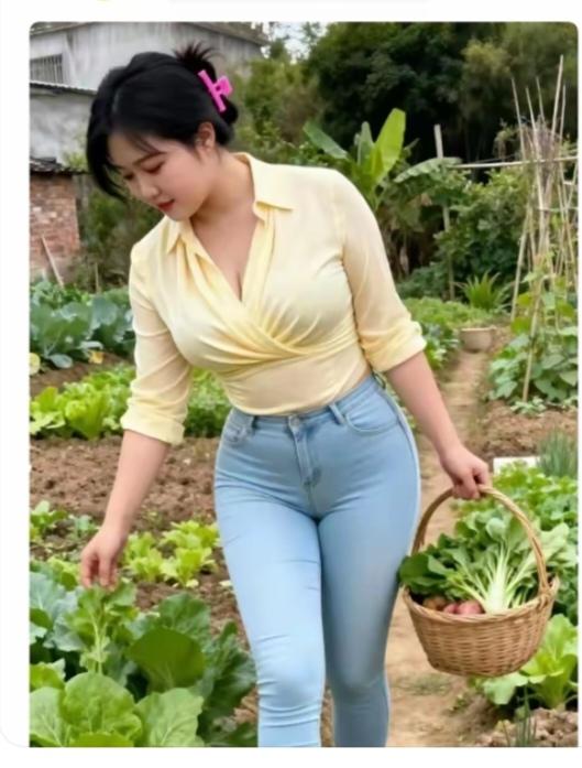 吃“火锅”晚餐准备下火锅；羊肉片已经去买；各种食材都备齐；拿起小筐去菜园