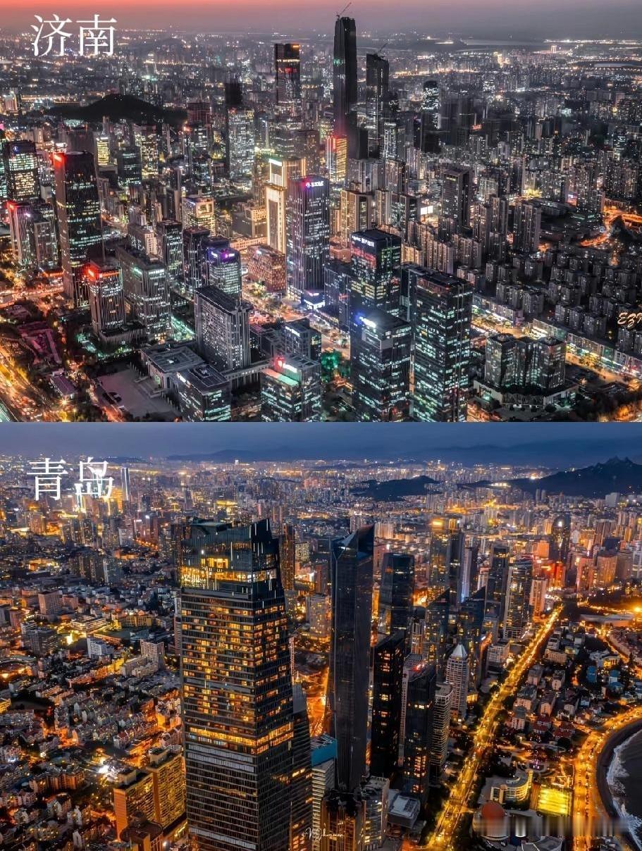 济南城建实力与青岛城建实力巅峰对决，济南属于山东省会城市，而青岛属于山东经济第一