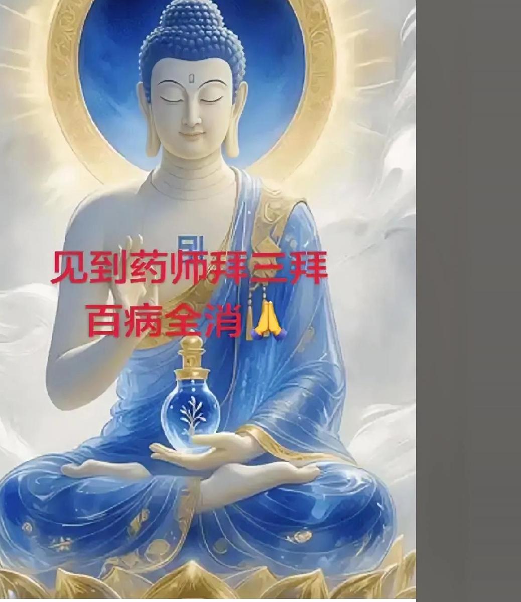晒图笔记大赛见到药师拜三拜，一拜全家无病无灾二拜全家身体健康，无病无灾无难，在家