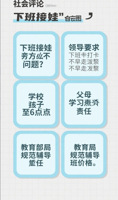 “下班接娃”问题，各方都在躲！央媒发文，问题很简单