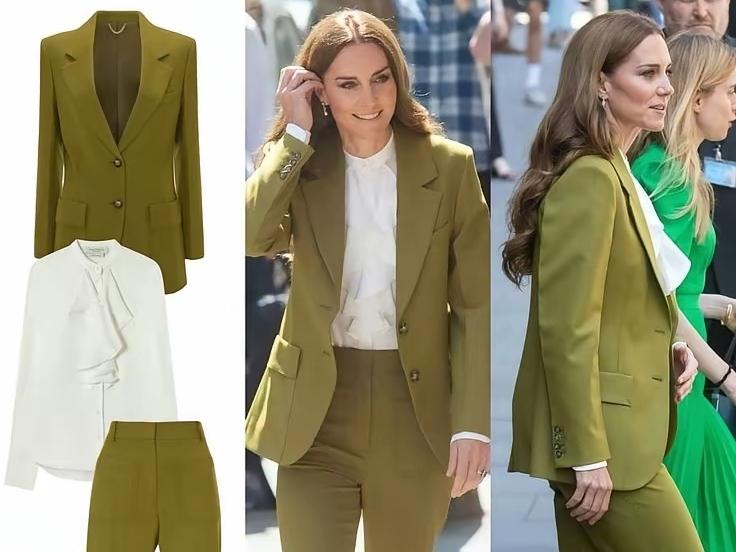 还得是凯特，如果换成梅根穿这色调，那就是“灾难”了！绿紫粉，这几个色调，在普通