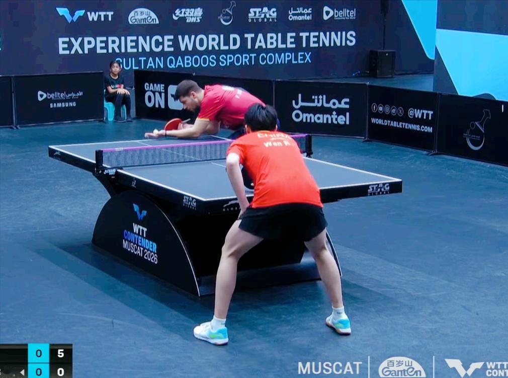 我去！温瑞博起飞了！第一局开局打开了弗朗西斯卡6:0，随后更是一路领先，1