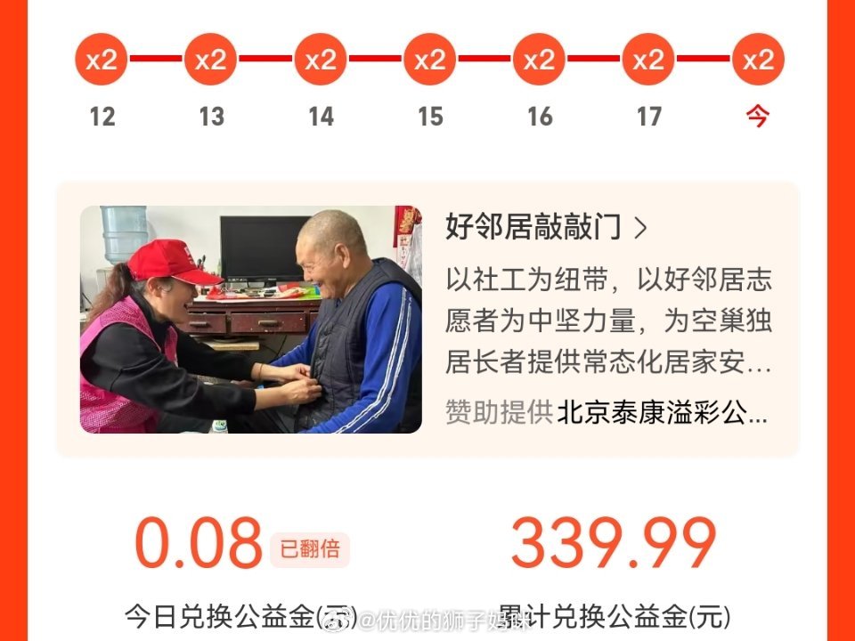 继续捐步做公益！前两天走的太多了，今天想歇歇了，就在小区附近走了两圈